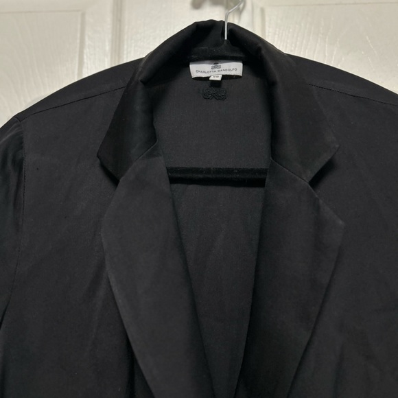 Silk Suit Jacket Black Size XS By Charlota Gandolfo - Picture 5 of 13